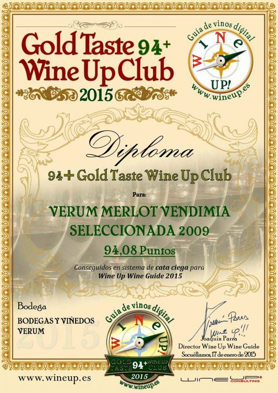 GOLD TASTE 94+ WUC - VERUM VERLOT VS